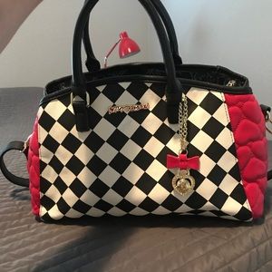 Betsy Johnson harlequin design bag
